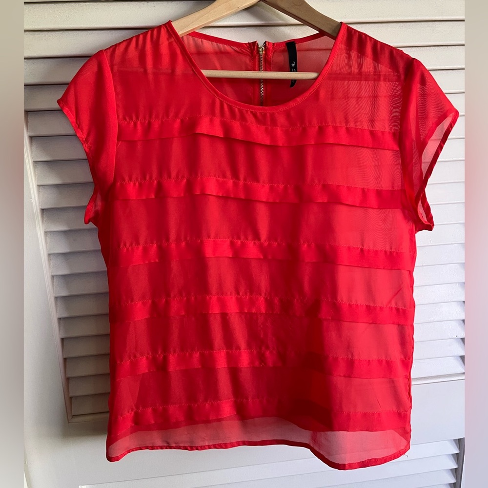 Sheer Red Top